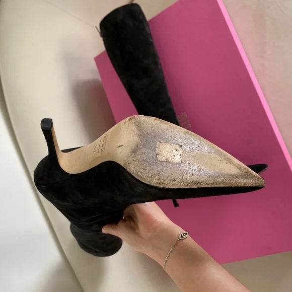 Paris Texas Mama black Suede Boots 36 1/2 - WITH DAST BAG - Picture 8 of 9